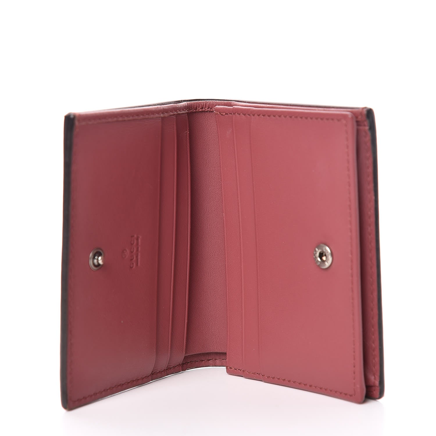 Gucci GG Supreme Monogram Blooms Card Case Beige Multicolor Dry Rose 5 of 12
