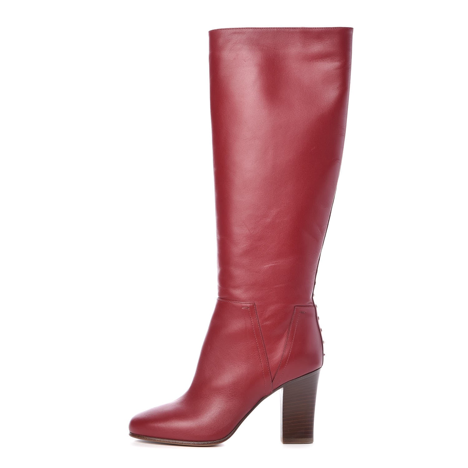 Valentino Garavani Vitello Lovestud Knee High 85mm Boots 36 Rosso Valentino 1 of 8