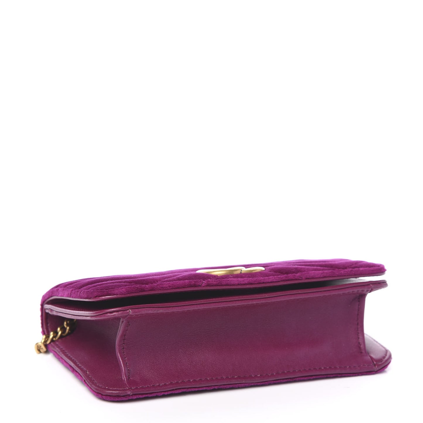 Velvet Matelasse GG Marmont Mini Bag Fuchsia Violet Cyclamen