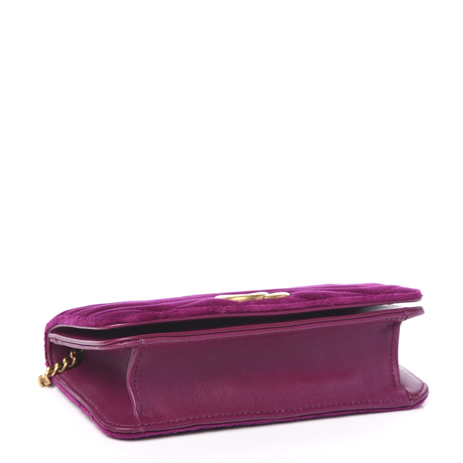 Gucci Velvet Matelasse GG Marmont Mini Bag Fuchsia Violet Cyclamen 3 of 10