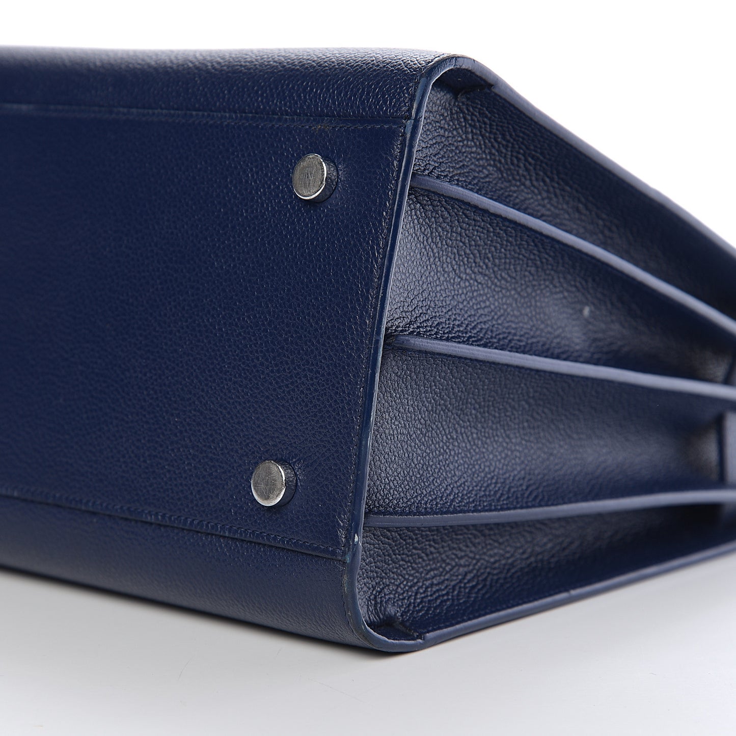 Grained Calfskin Small Sac De Jour Navy