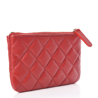 Chanel Caviar Quilted Small Cosmetic Case Red 3 of 8