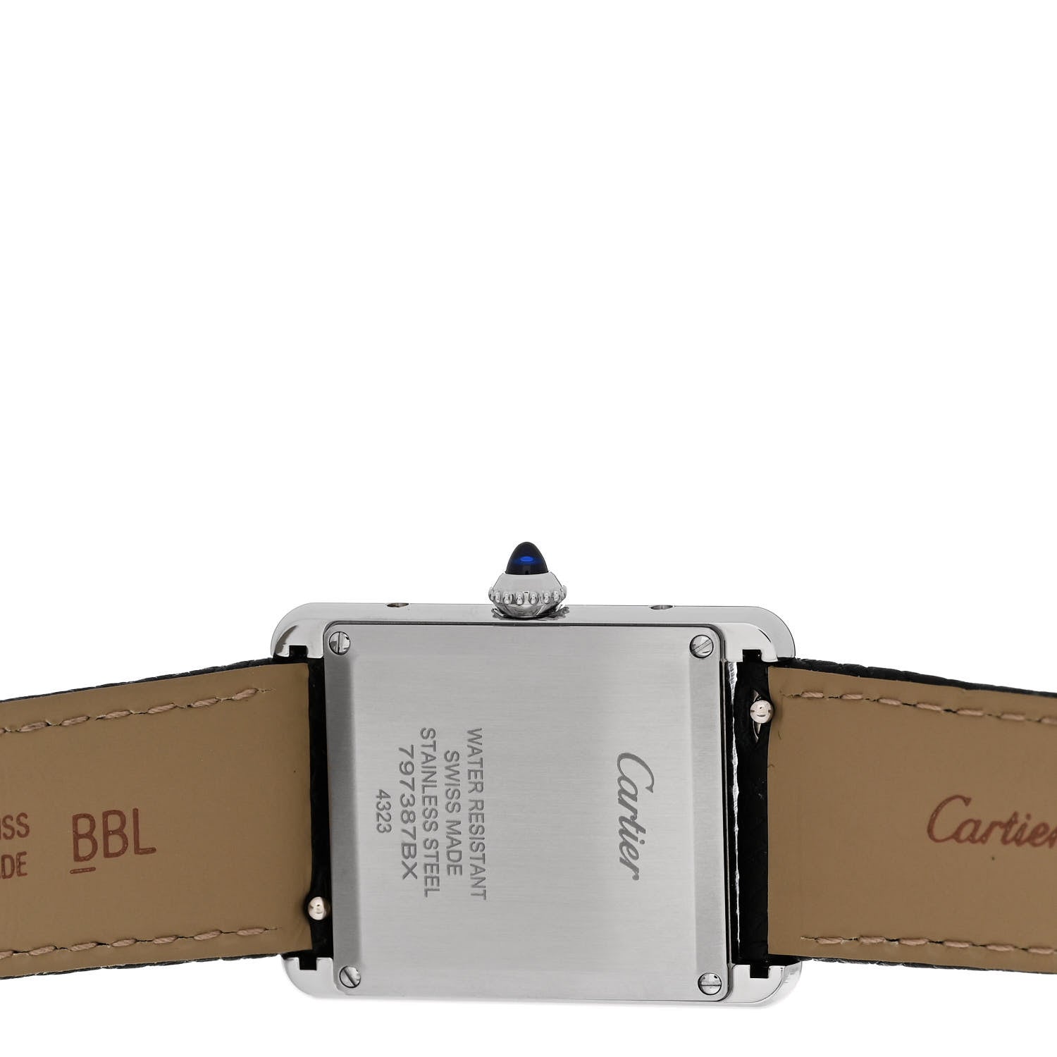 Cartier Stainless Steel Calfskin 25mm Must de Cartier Tank Quartz Watch 4 of 4