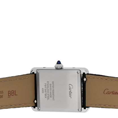 Cartier Stainless Steel Calfskin 25mm Must de Cartier Tank Quartz Watch 4 of 4