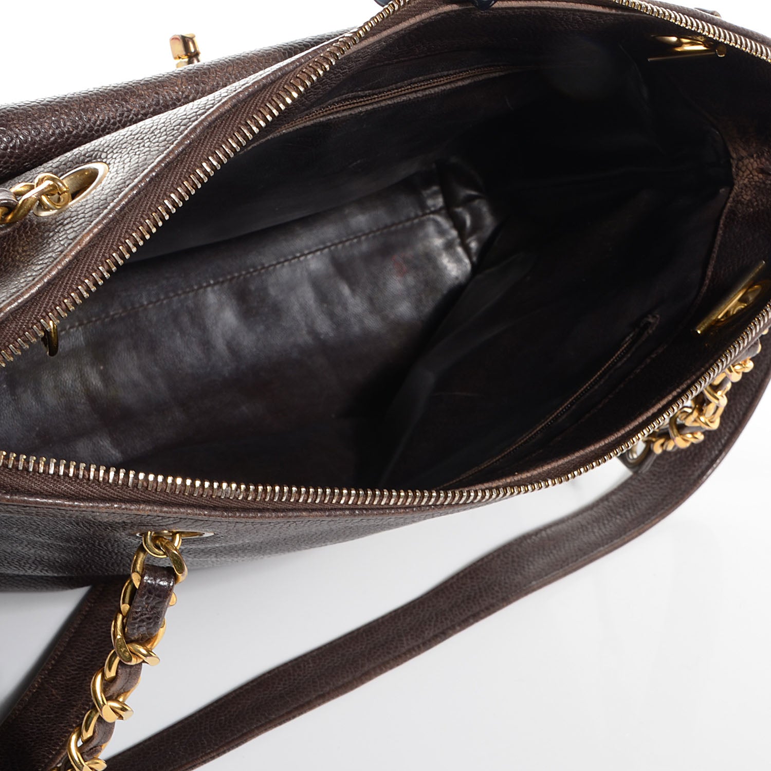 Chanel Caviar Flap Shoulder Bag Dark Brown 5 of 9