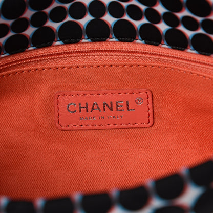 Chanel Nylon Printed Medium Single Flap Black White 5 of 9