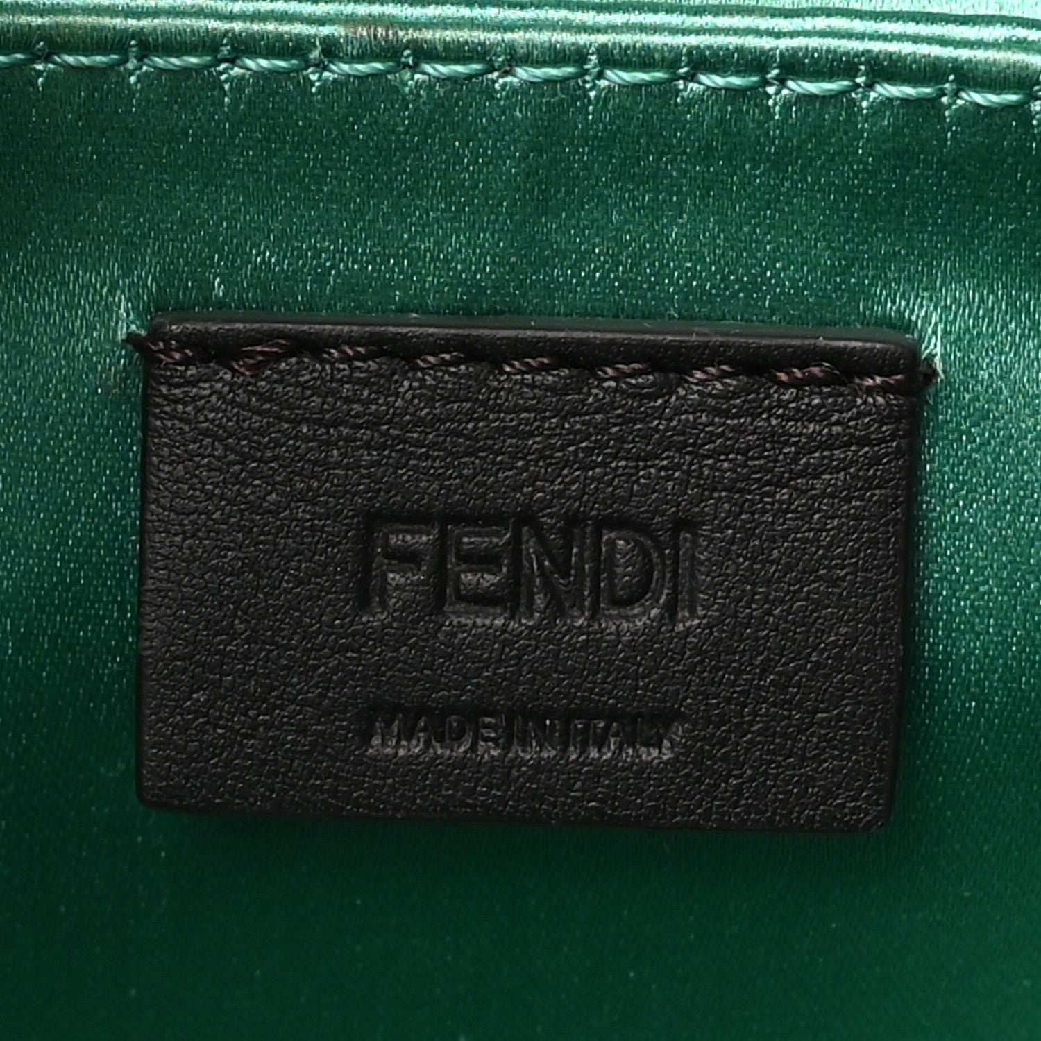 Fendi Silk Satin Mini Cookie Hobo Bag Spring Turquoise 5 of 11