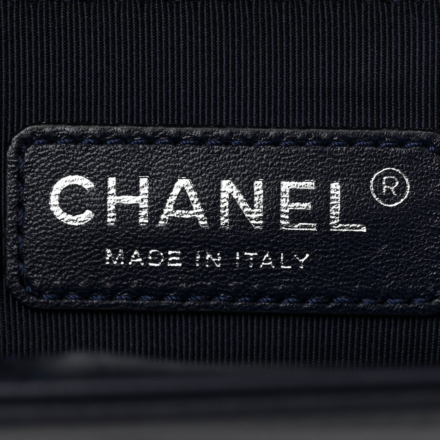 Calfskin Quilted Medium Boy Flap Dark Navy