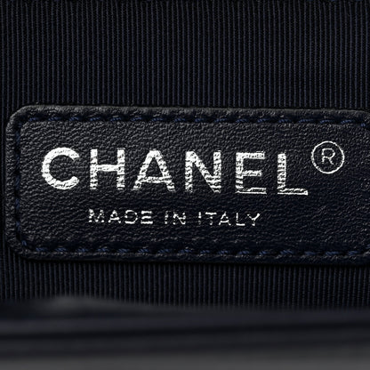 Chanel Calfskin Quilted Medium Boy Flap Dark Navy 6 of 10