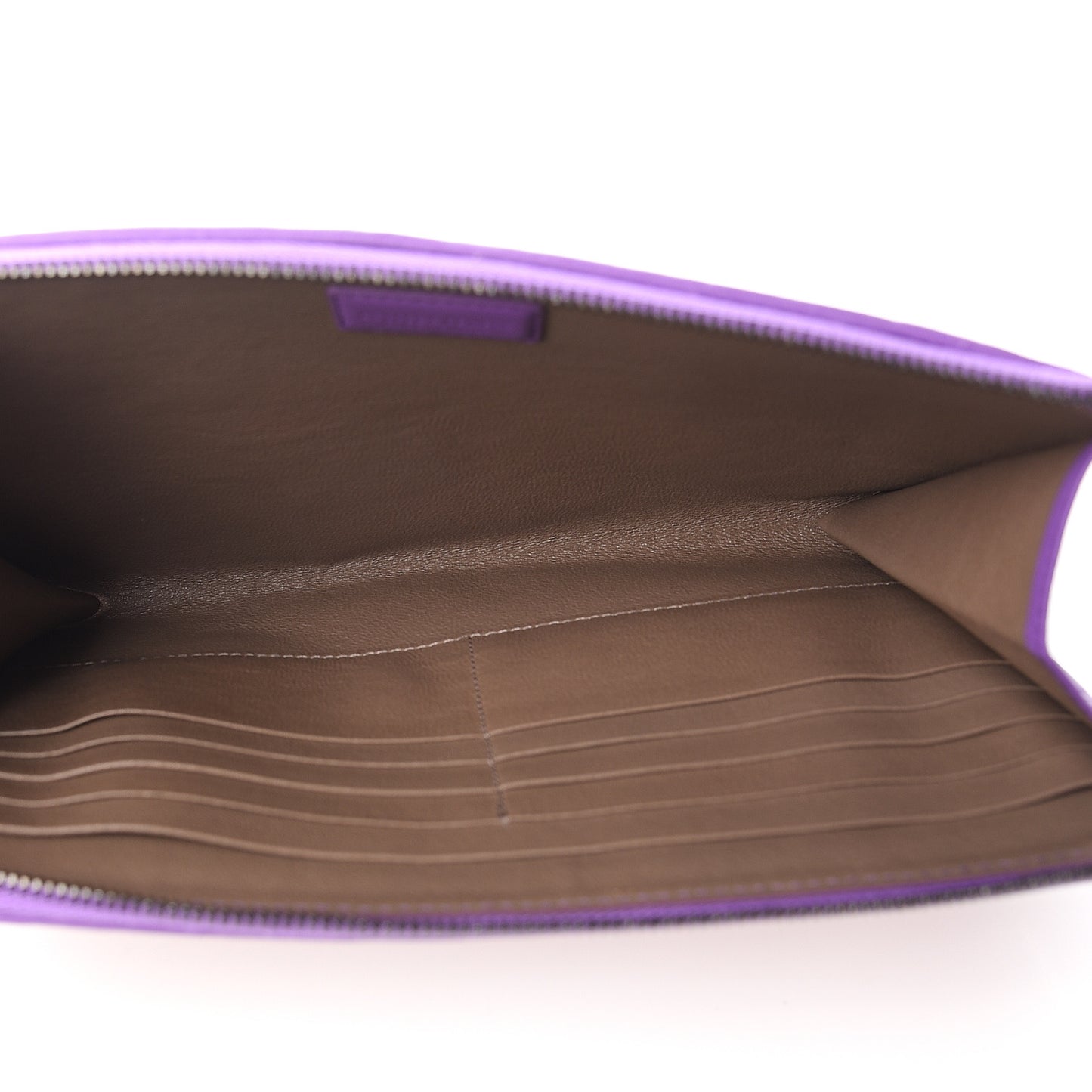 Nappa Intrecciato Flat Zip Pouch Deco Rose Corot