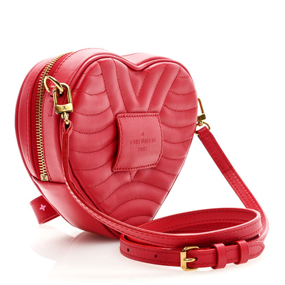 Louis Vuitton Calfskin Embellished New Wave Love Lock Heart Bag Ecarlate 2 of 7