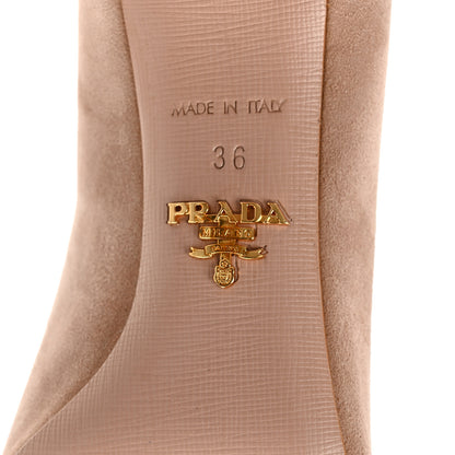 Prada Camoscio 65mm Pumps 36 Biege 6 of 9