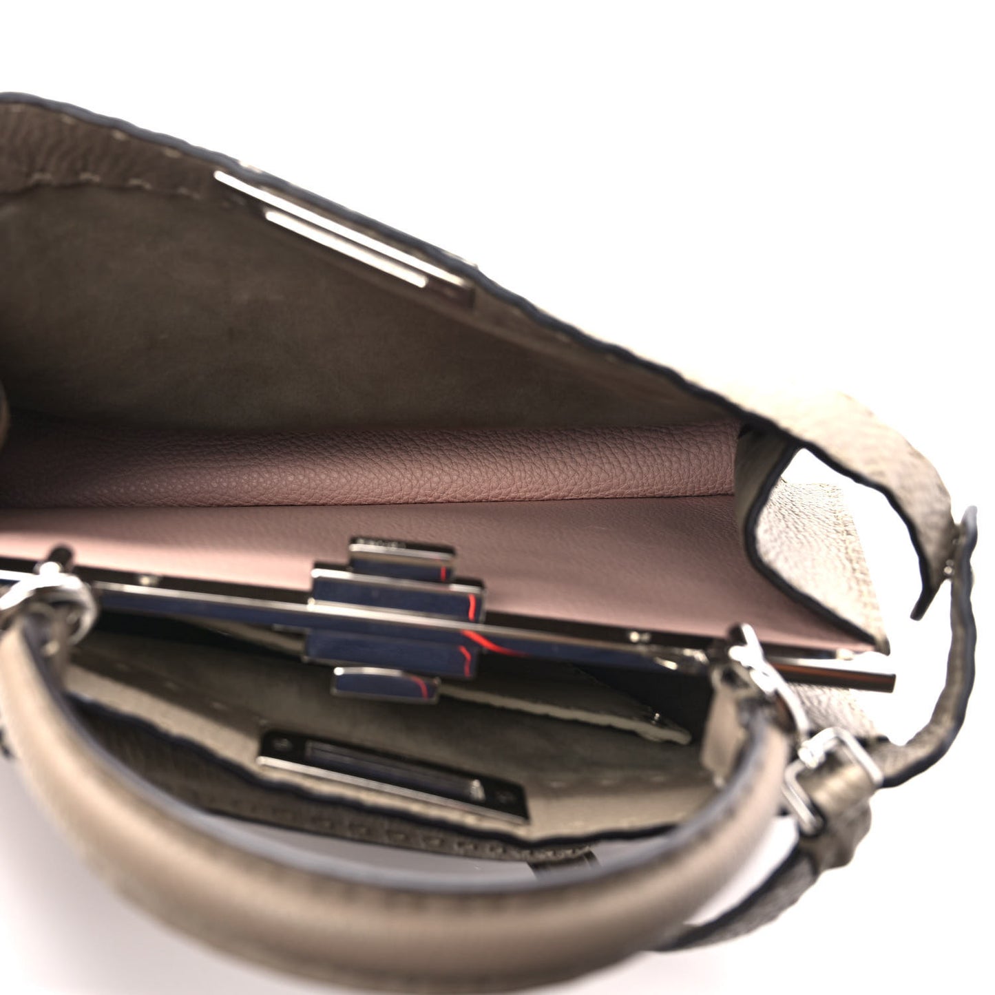 Cuoio Romano Selleria Chamois Medium Peekaboo I SEE U Satchel Corda Camelia Cipria