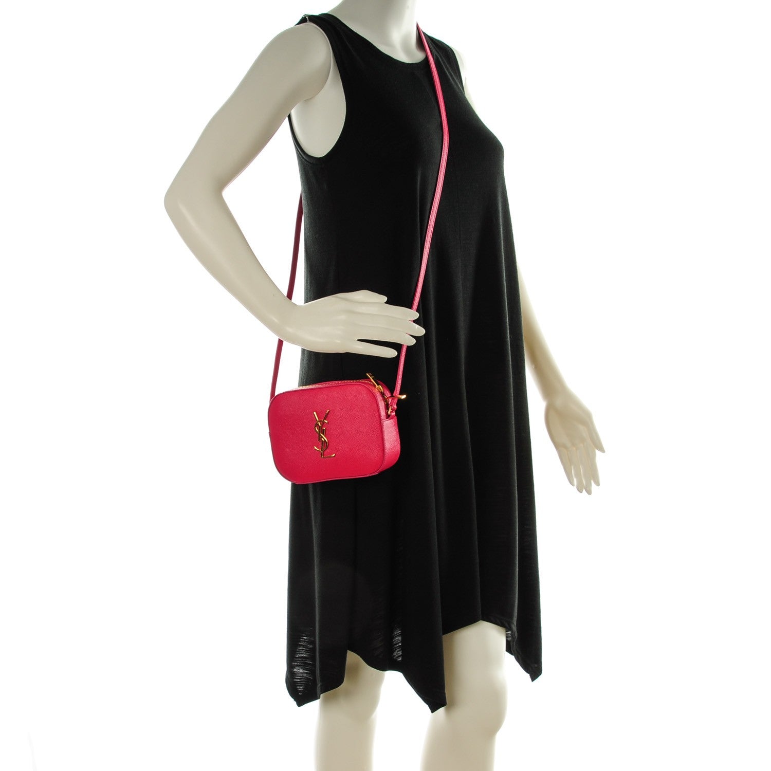 Saint Laurent Grain De Poudre Small Classic Monogram Camera Bag Bubblegum 2 of 7