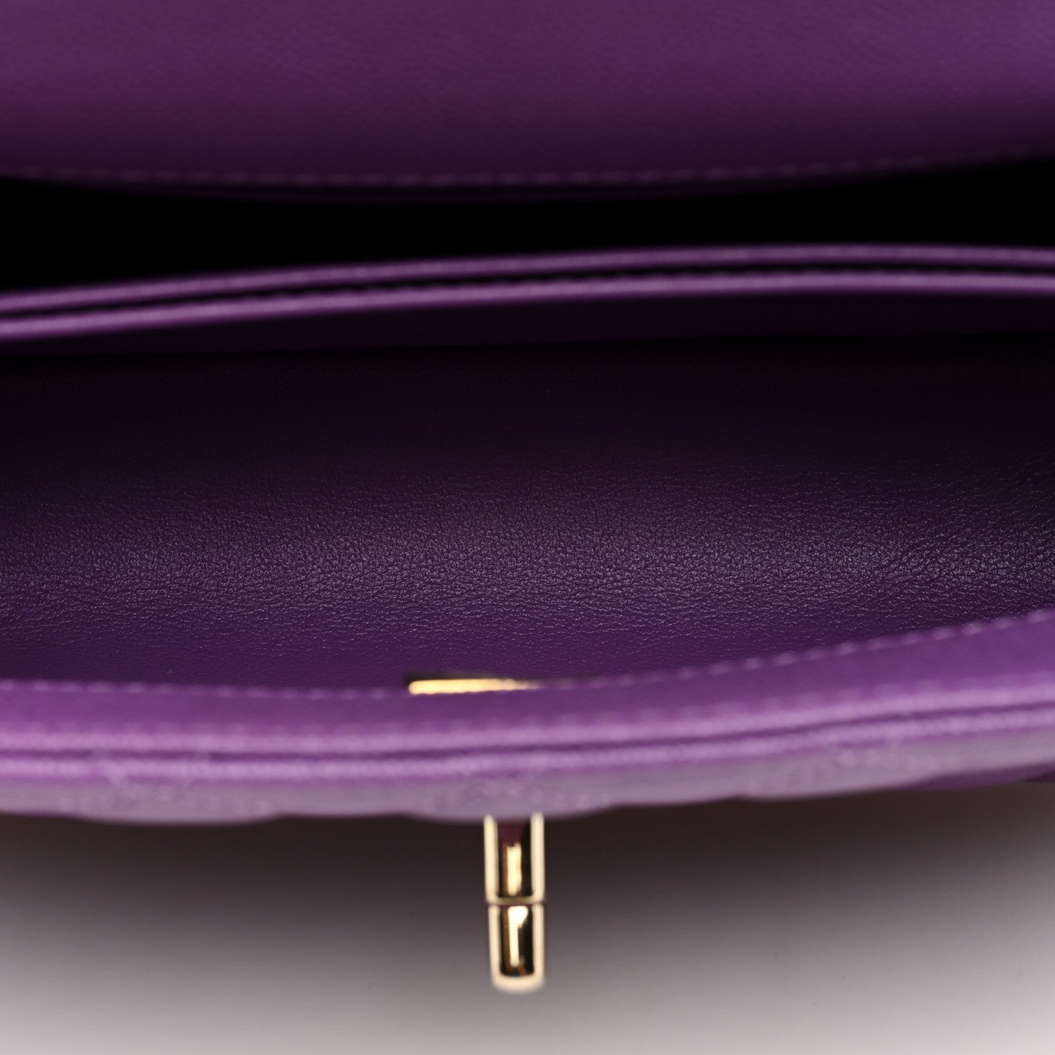 Chanel Caviar Quilted Mini Coco Handle Flap Purple 5 of 9