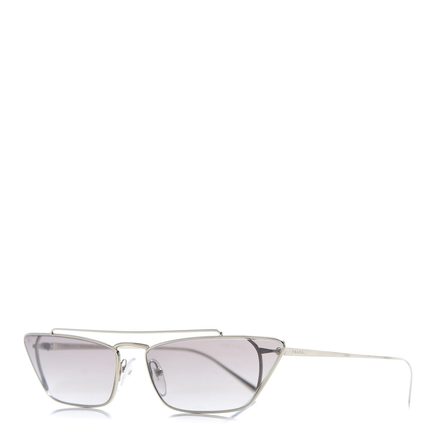 Prada Cat Eye Sunglasses SPR 64U Light Gold 1 of 8