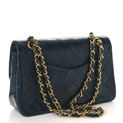 Chanel Lambskin Quilted Small Double Flap Navy 3 of 14