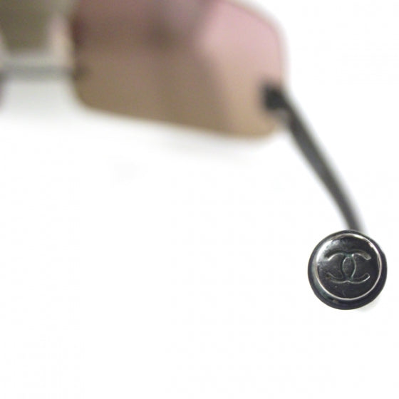 Frameless CC Logo Sunglasses Rose and Brown