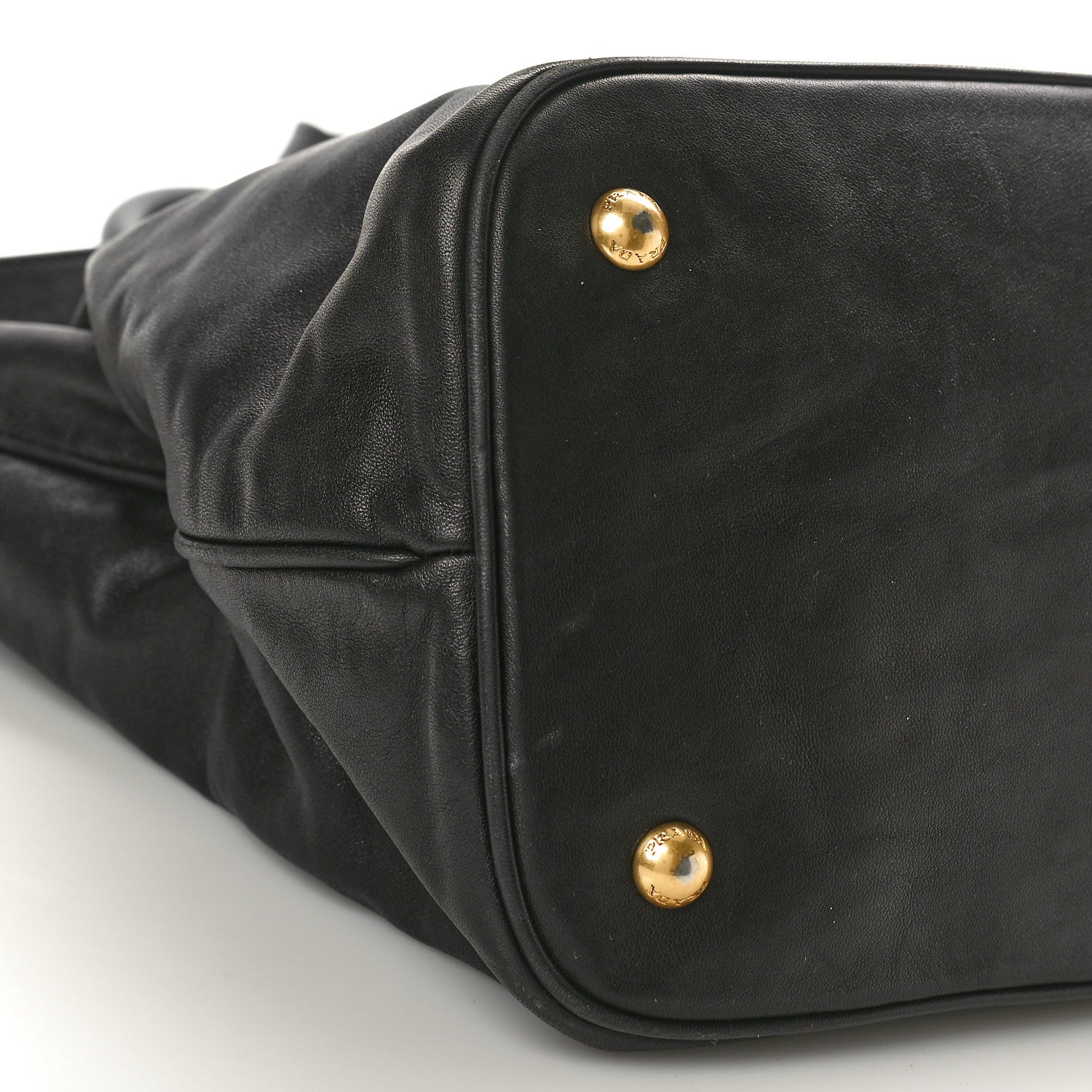 Prada Soft Calfskin Shopping Tote Black 8 of 11