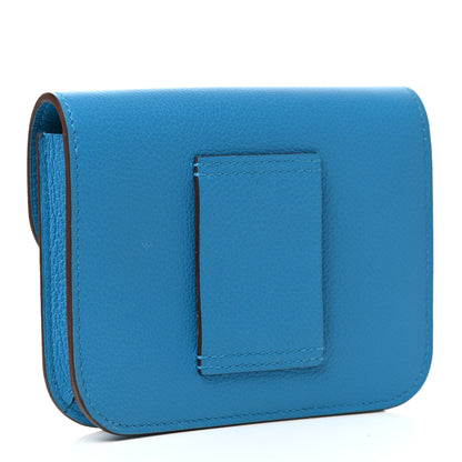 Hermes Evercolor Bi-Color Constance Slim Wallet Bleu Frida Rose Mexico 4 of 8