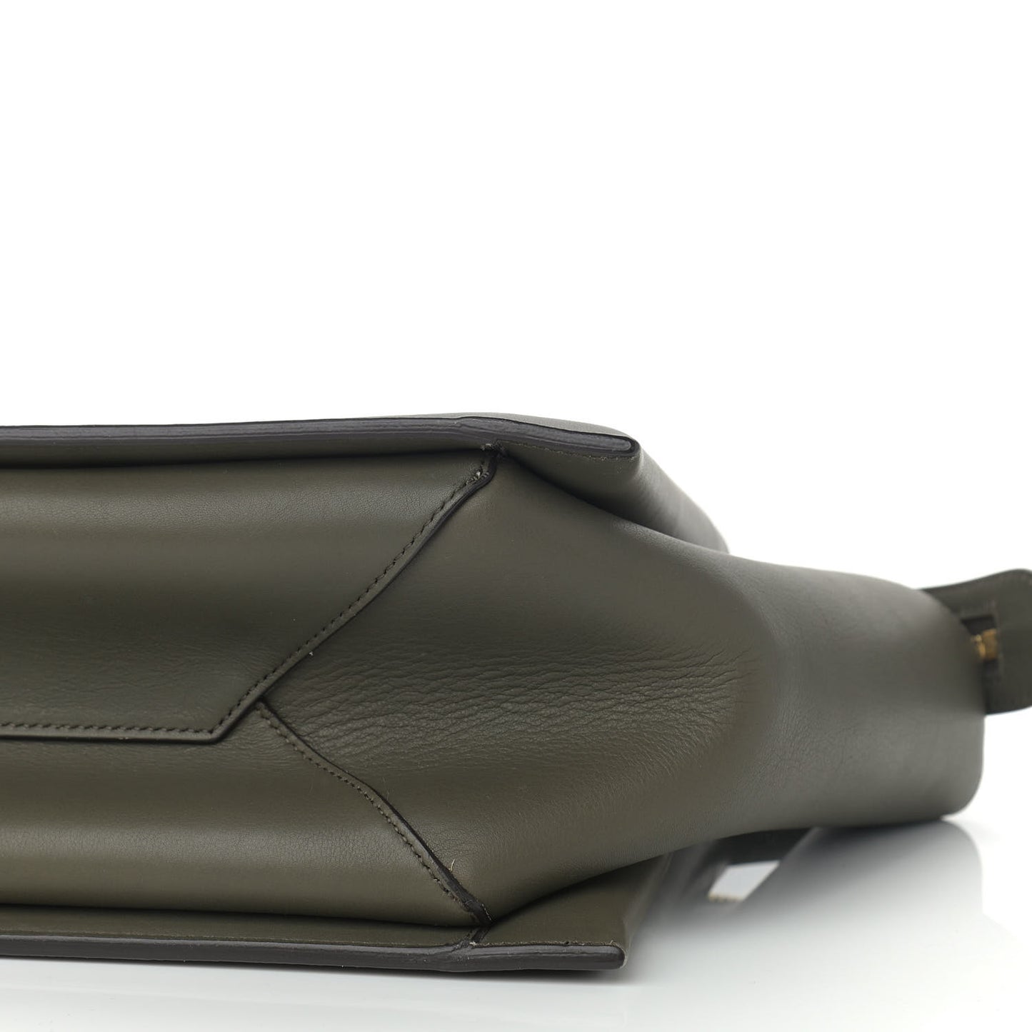Calfskin Small Tri-Fold Shoulder Bag Dark Green