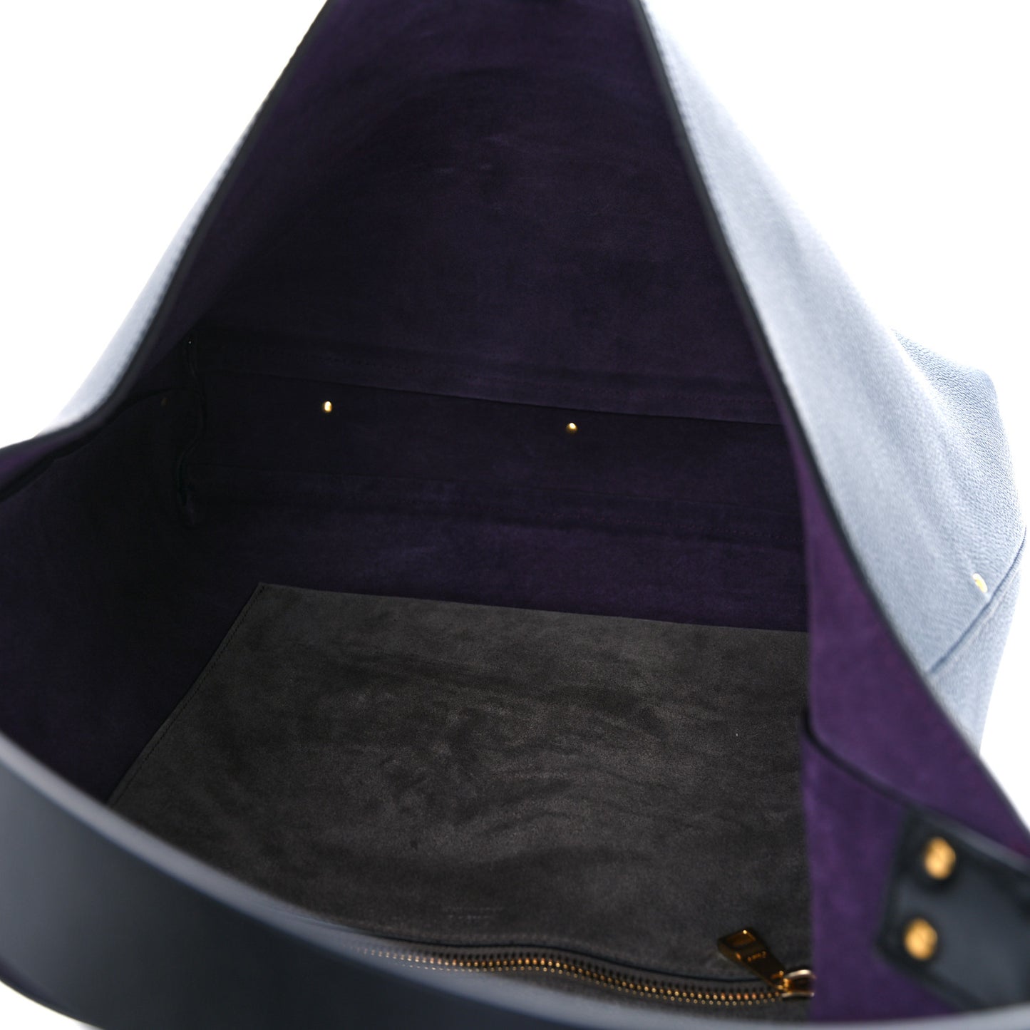 Grained Calfskin Marcie Hobo Tote Navy