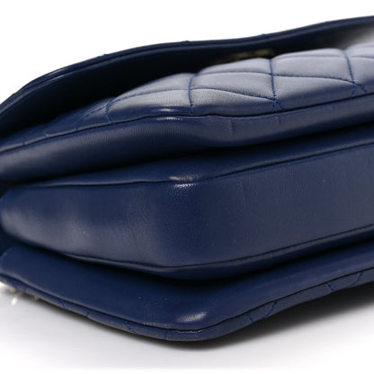 Chanel Lambskin Quilted Small Trendy CC Chain Dual Handle Flap Bag Navy 8 of 10