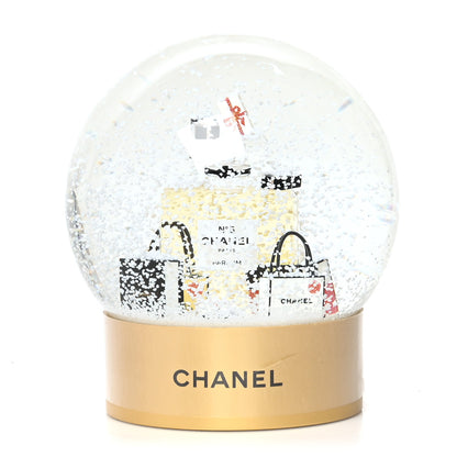 Chanel Glass N°5 Perfume Bottle Snow Globe Gold 1 of 9