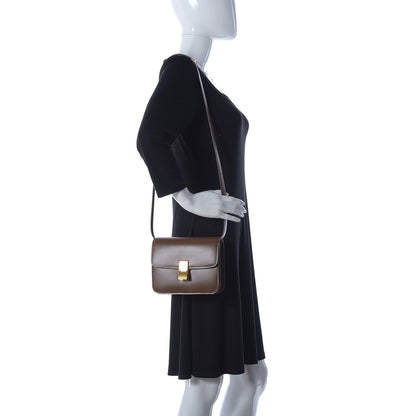 Celine Box Calfskin Teen Classic Box Flap Bag Camel 2 of 12