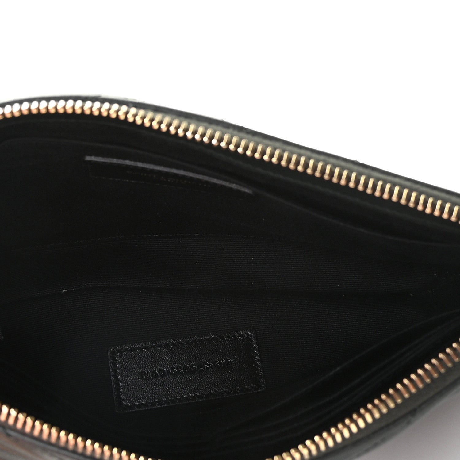 Saint Laurent Calfskin Matelasse Chevron Monogram A5 Wristlet Black 7 of 10