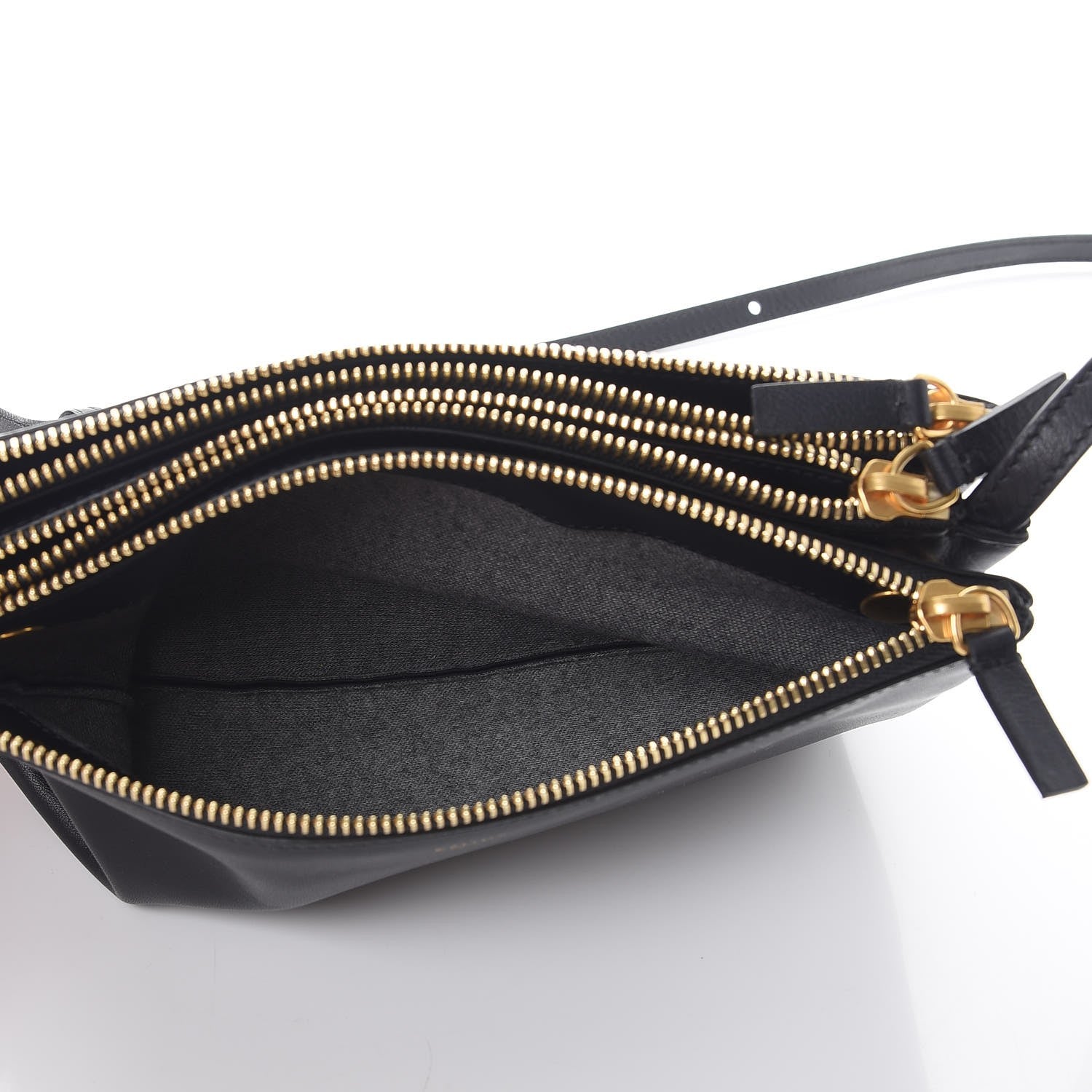 Celine Lambskin Small Trio Crossbody Bag Navy Blue 5 of 10