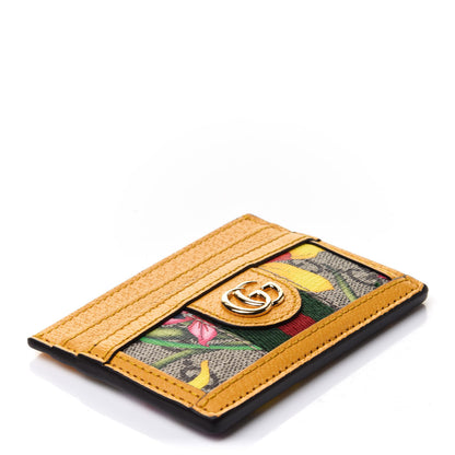 Gucci GG Supreme Monogram Flora Web Ophidia Card Holder Beige Multicolor Crop 4 of 8