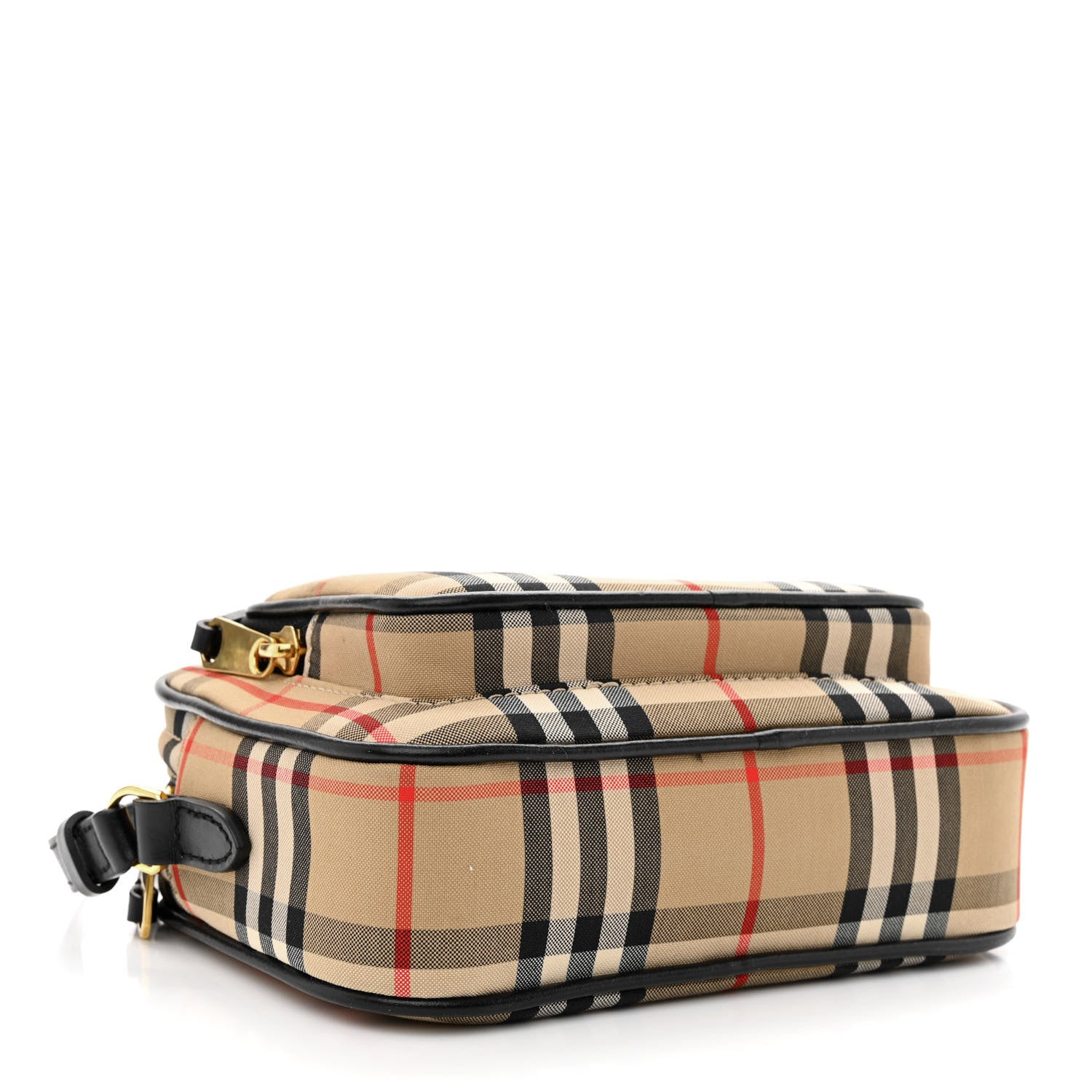 Burberry Calfskin Vintage Check Camera Bag Archive Beige 4 of 11