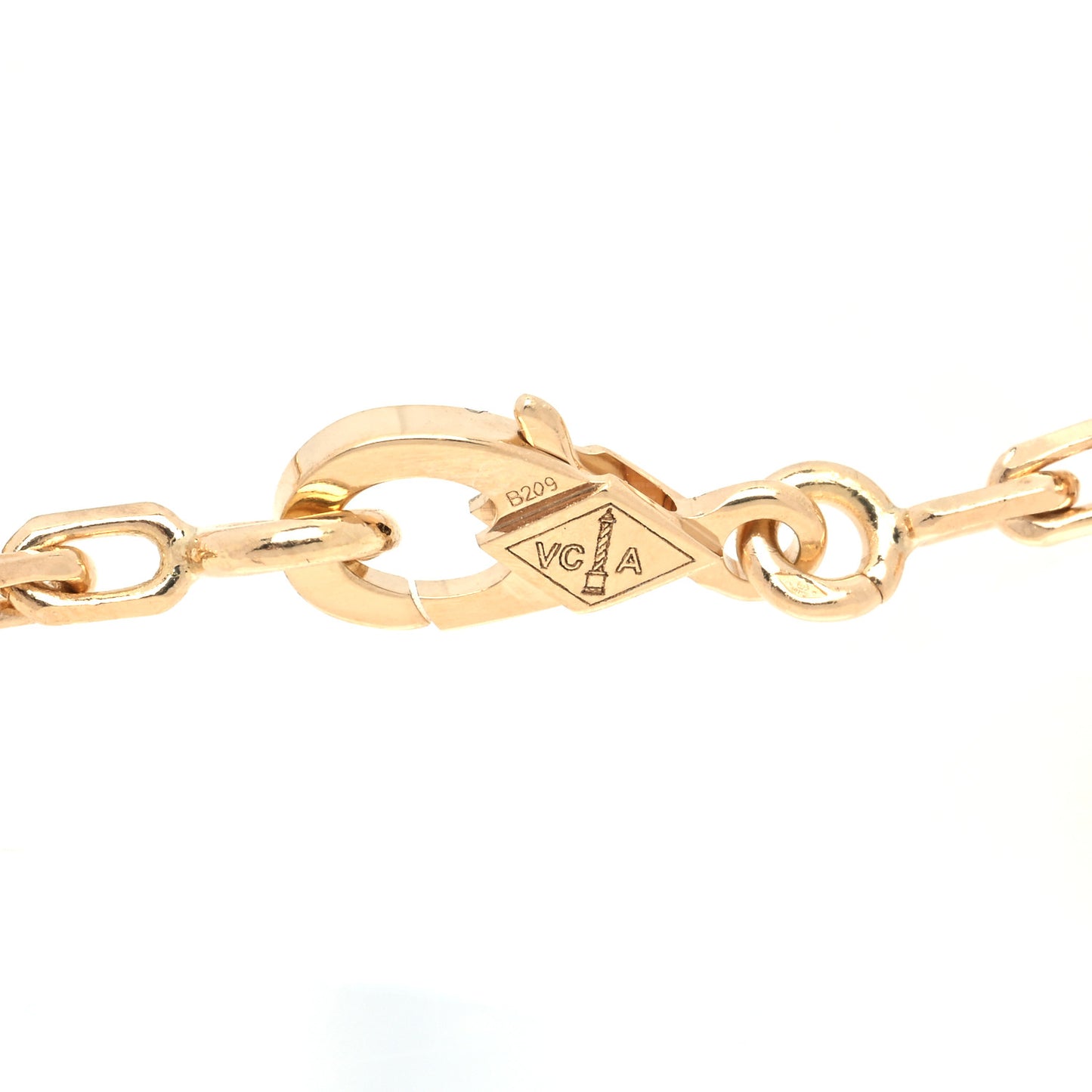 18K Yellow Gold Mother of Pearl 5 Motifs Vintage Alhambra Bracelet