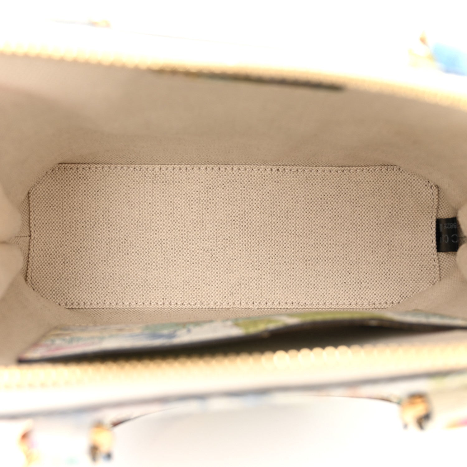 Gucci New Shangai Calfskin Tiger Savanah Web Mini Horsebit 1955 Top Handle Bag Chalky White Multicolor 5 of 10