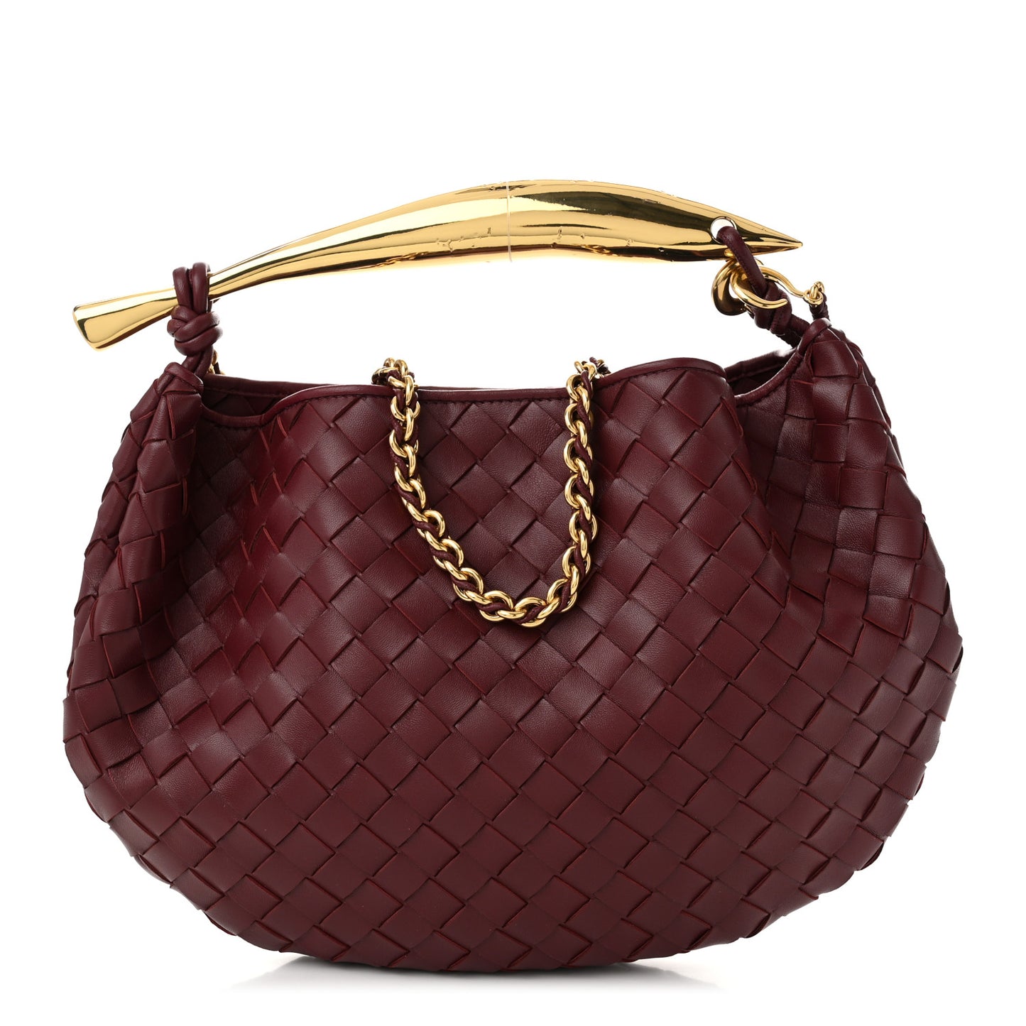 Nappa Intrecciato Sardine With Chain Bag Barolo