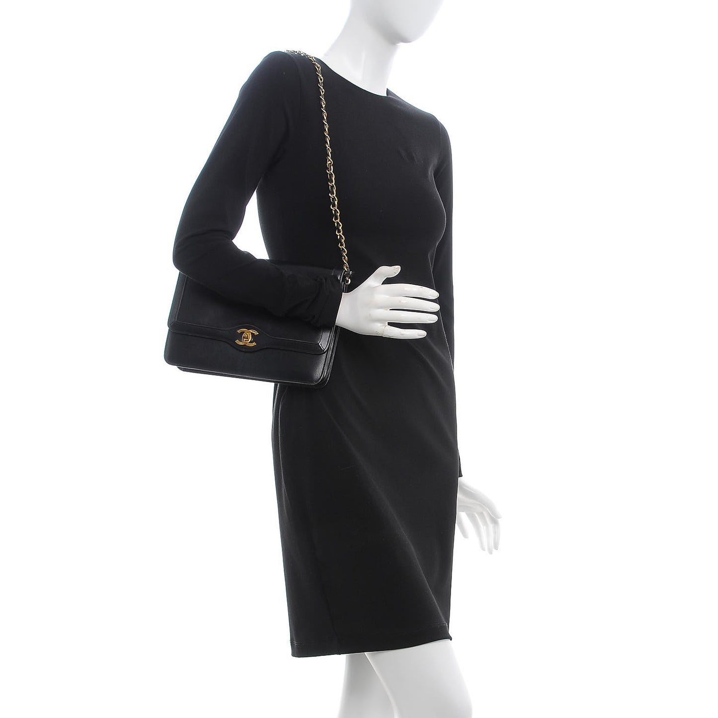 Lambskin Small Single Flap Black