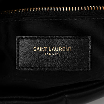 Saint Laurent Lambskin Quilted Small Loulou Puffer Monogram Chain Satchel Black 6 of 10