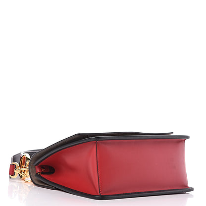 Fendi Vitello Century F is Fendi Bi-Color FF 1974 Embossed Kan I Shoulder Bag Fragola Maya Black 4 of 14