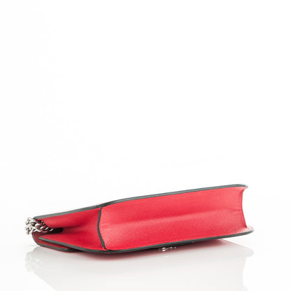 Alexander McQueen Grained Calfskin Medium Insignia Flap China Red 4 of 7