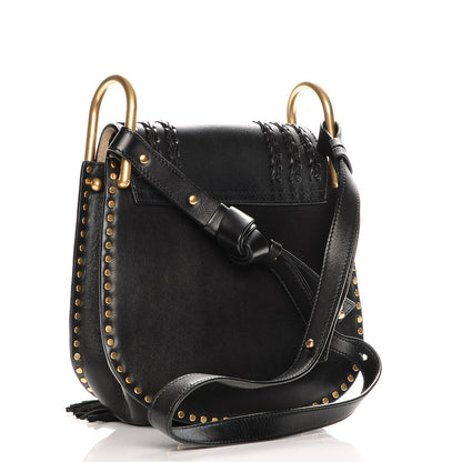 Chloe Calfskin Braided Small Hudson Shoulder Bag Black 3 of 7