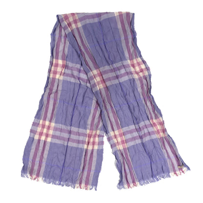 Burberry Silk Gauze Giant Check Scarf Purple 2 of 5