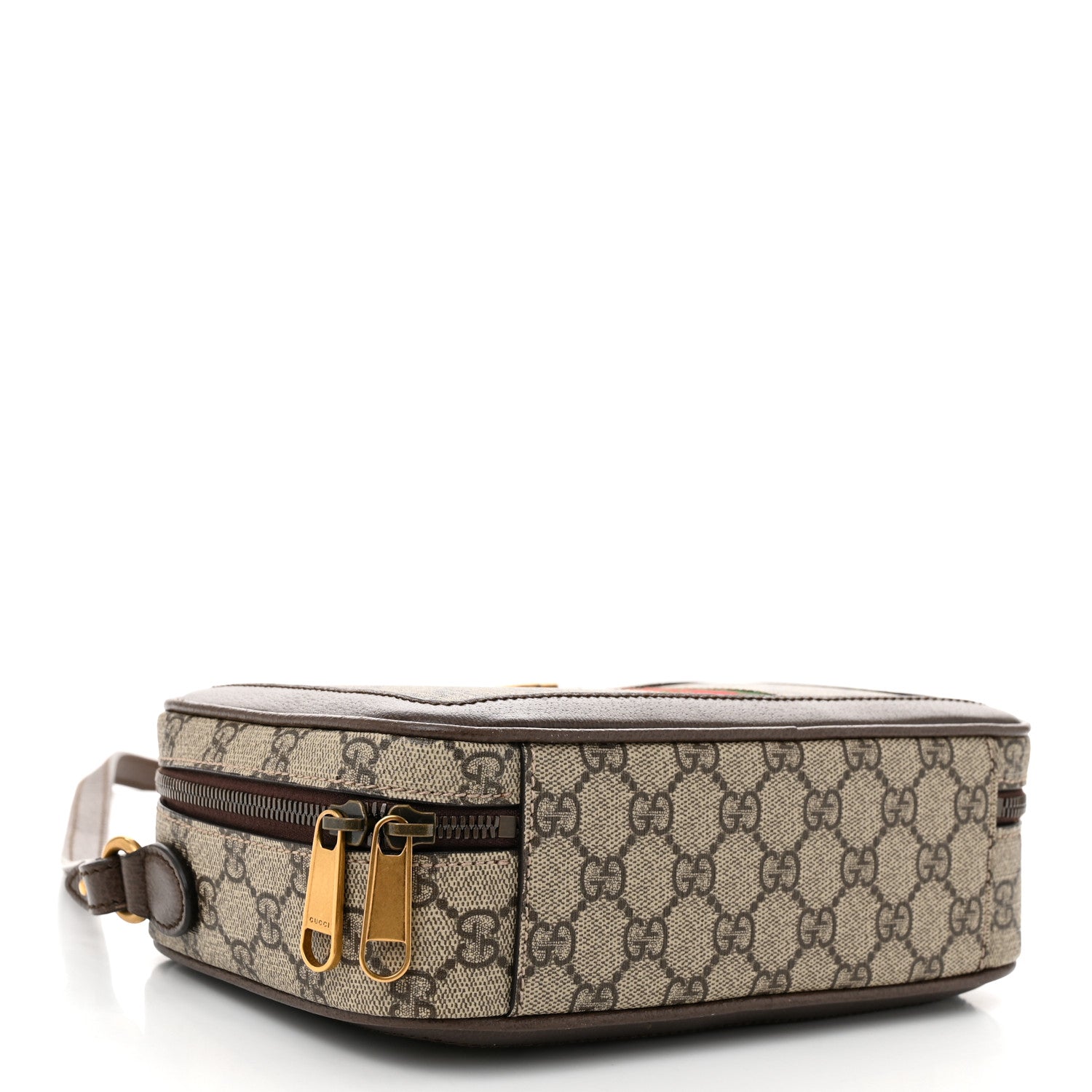 Gucci GG Supreme Monogram Web Small Ophidia Top Handle Shoulder Bag Brown 4 of 13