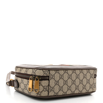Gucci GG Supreme Monogram Web Small Ophidia Top Handle Shoulder Bag Brown 4 of 13
