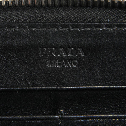 Prada Spazzolato Studded Zip Around Wallet Black 6 of 8