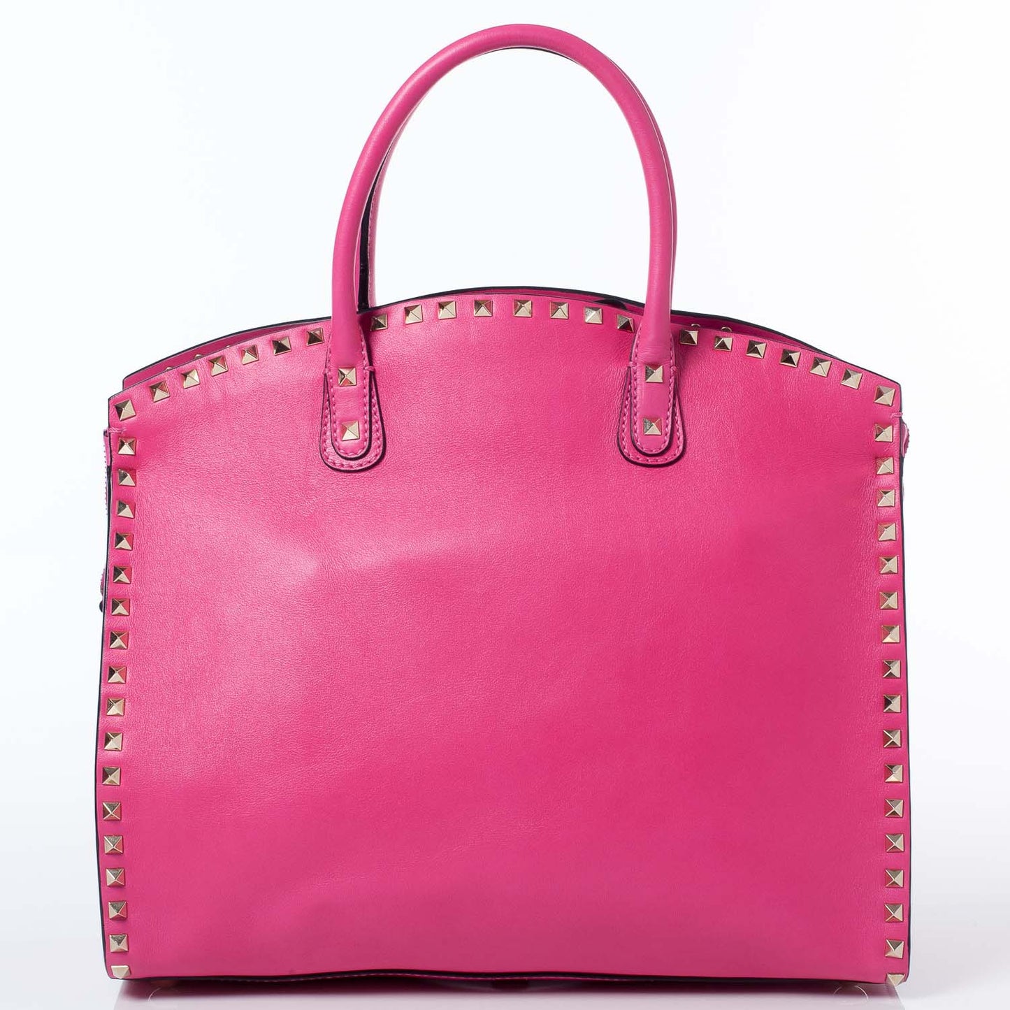 Vitello Rockstud Dome Shopper Pink