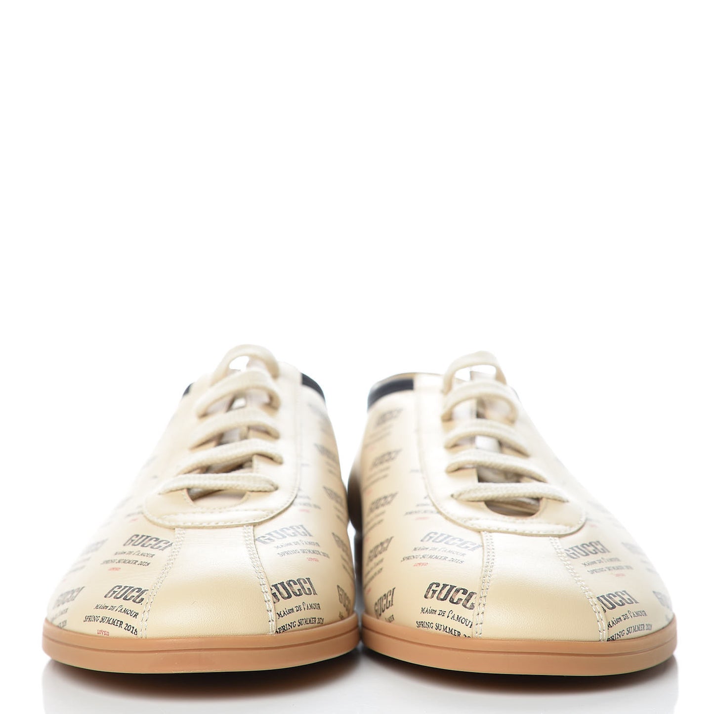 Calfskin Stamp Print Mens Falacer Sneakers 10 Off White