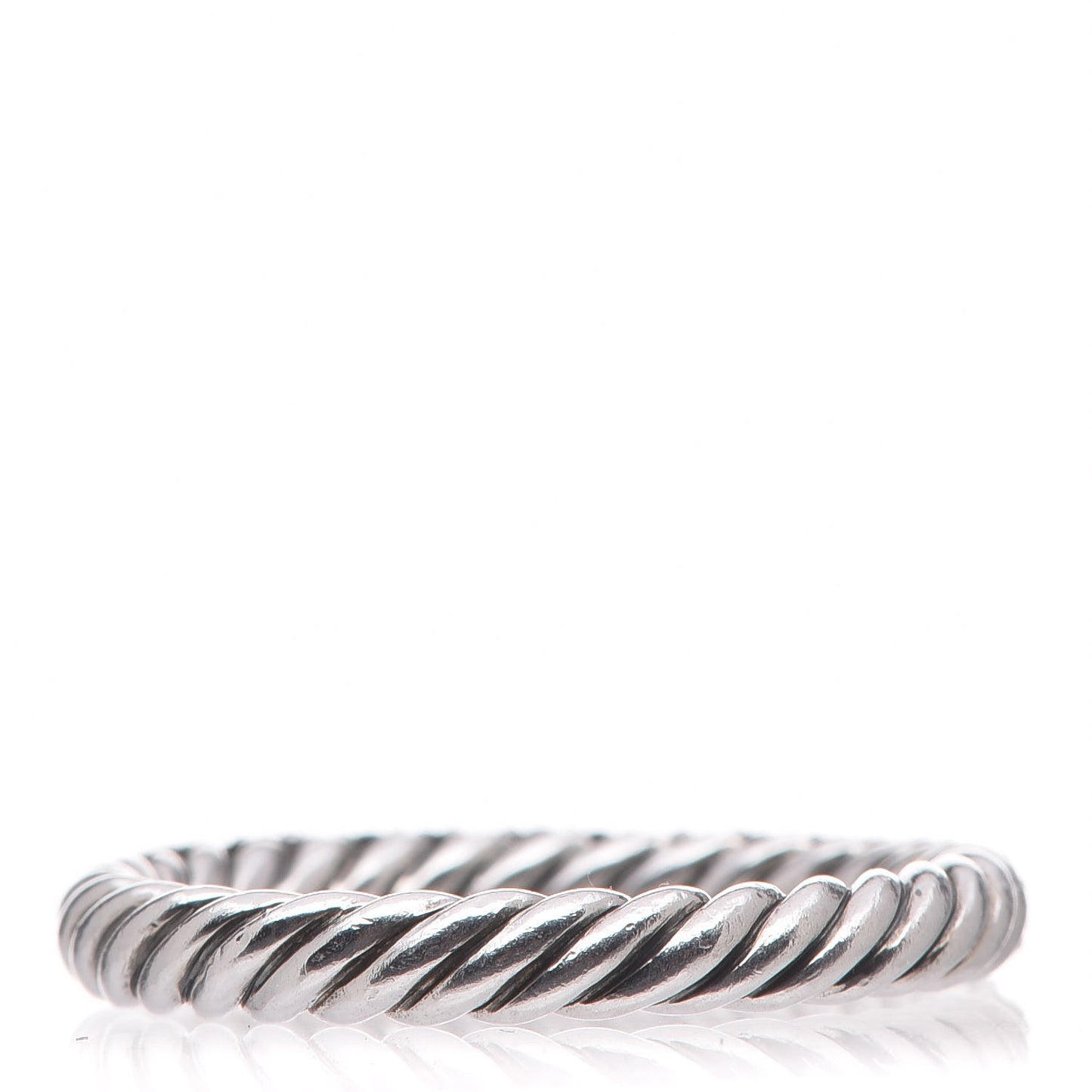 Sterling Silver Black Diamond Petite Pavé Band 54 7