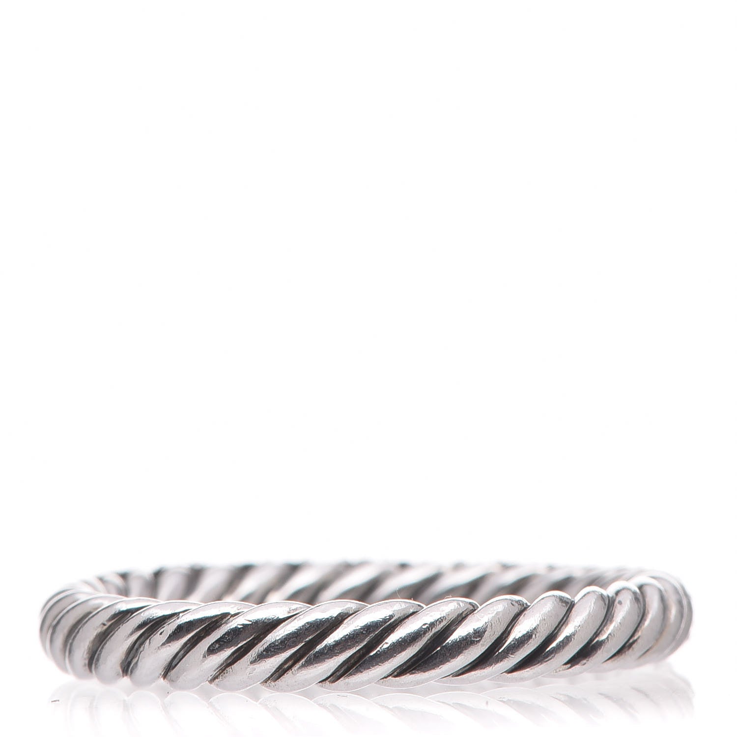 David Yurman Sterling Silver Black Diamond Petite Pavé Band 54 7 4 of 6