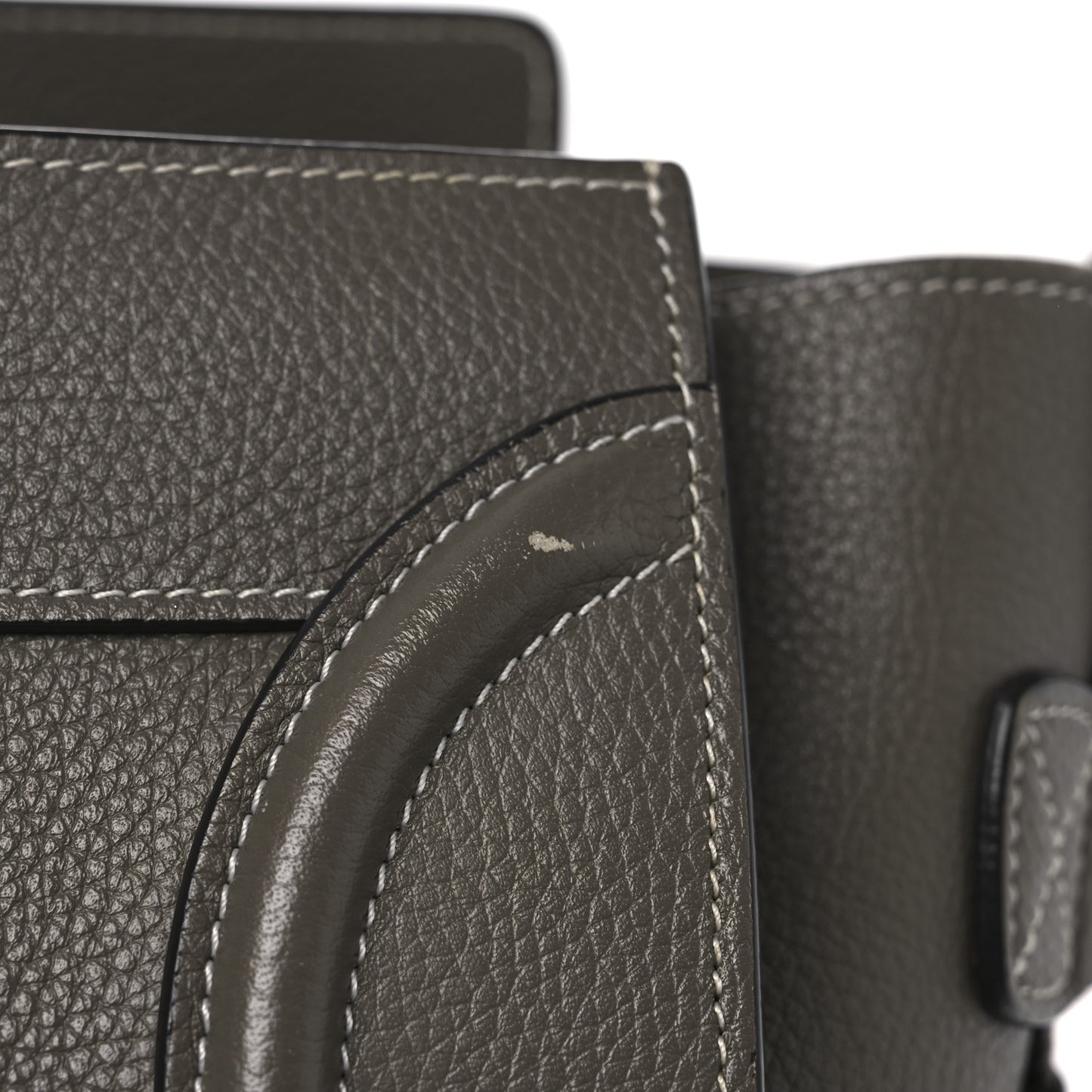Drummed Calfskin Micro Luggage Souris